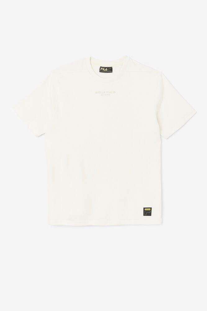 Fila T-Shirt Mens White - Kirk Waffle Knit - Philippines 7429061-TG